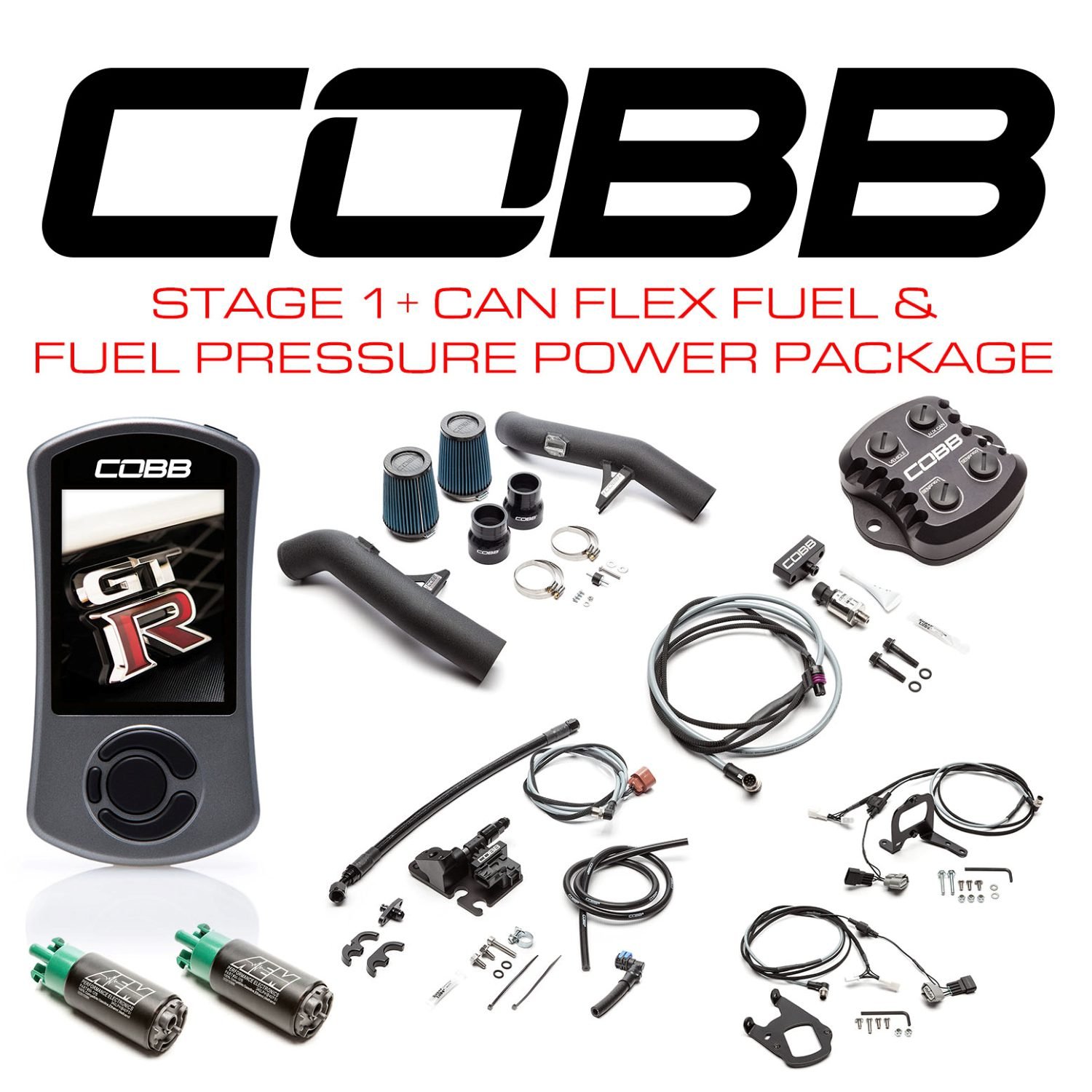 COBB Tuning Stage 1 Power Package w/ CAN Flex Fuel Pressure & TCM Flashing for R35 Nissan GT-R