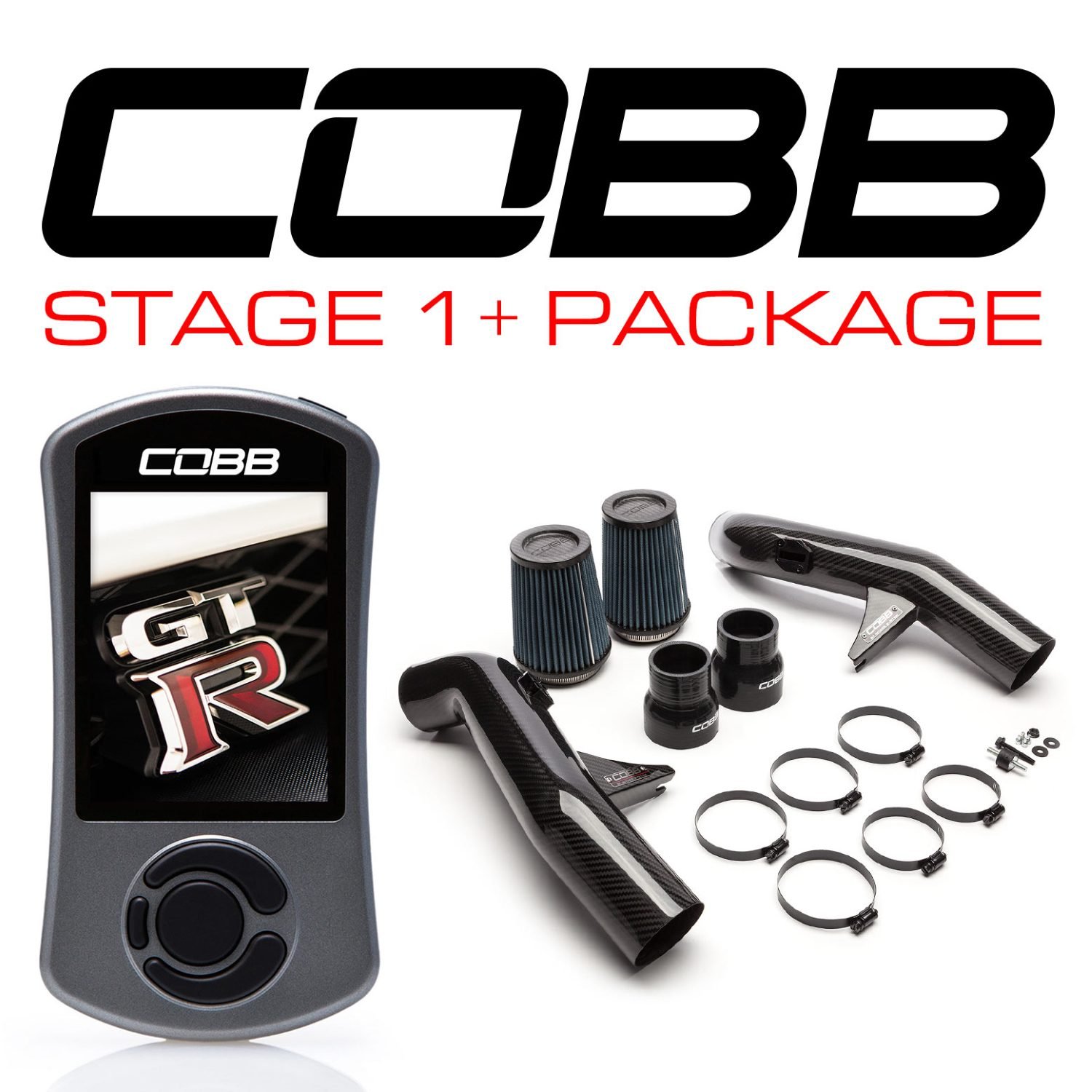 COBB Tuning Stage 1 Power Package w/ Carbon Fiber Intake & TCM Flashing for R35 Nissan GT-R