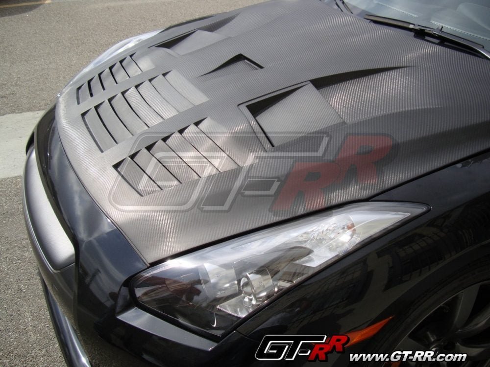 DISCONTINUED – Top Racing Dry Carbon Vented Racing Hood for 2009-16 Nissan GT-R CBA/DBA [R35] – DISCONTINUED