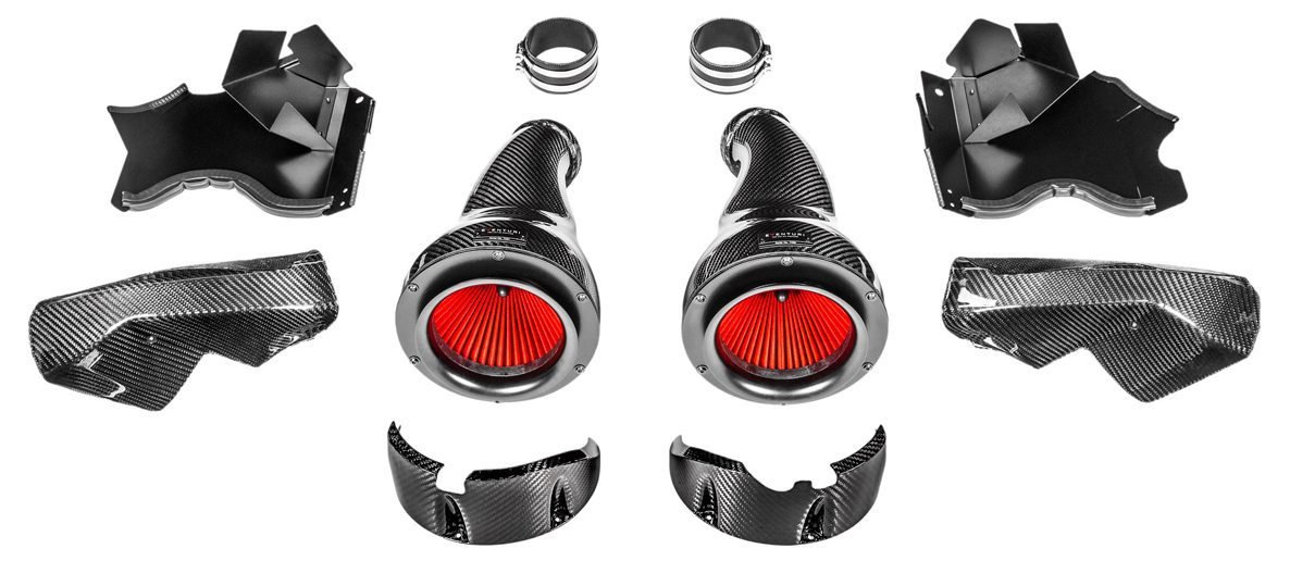 Eventuri Black Carbon Intake System w/ Shrouds for F90 Chassis BMW M5 and BMW M8 [EVE-F9XM5M8-CF-INT]