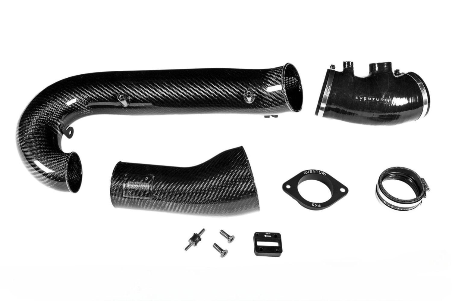 Eventuri Carbon Fiber Turbo Tube w/ V2 MAF Tube for FK8 Honda Civic Type R [EVE-FK8V2-CF-CHG]