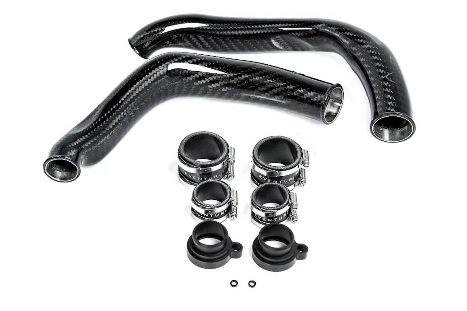 Eventuri Gloss Black Carbon Charge Pipe Set for F8X BMW M2 / M3 / M4 Competition [EVE-S55-CF-CHG-G]