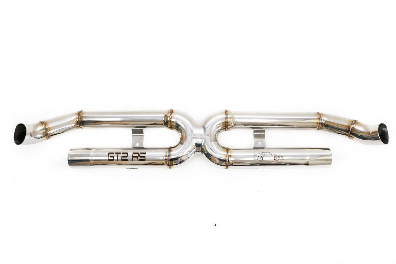 Fabspeed Center Muffler Bypass X-Pipe for 991.2 Porsche 911 GT2 RS