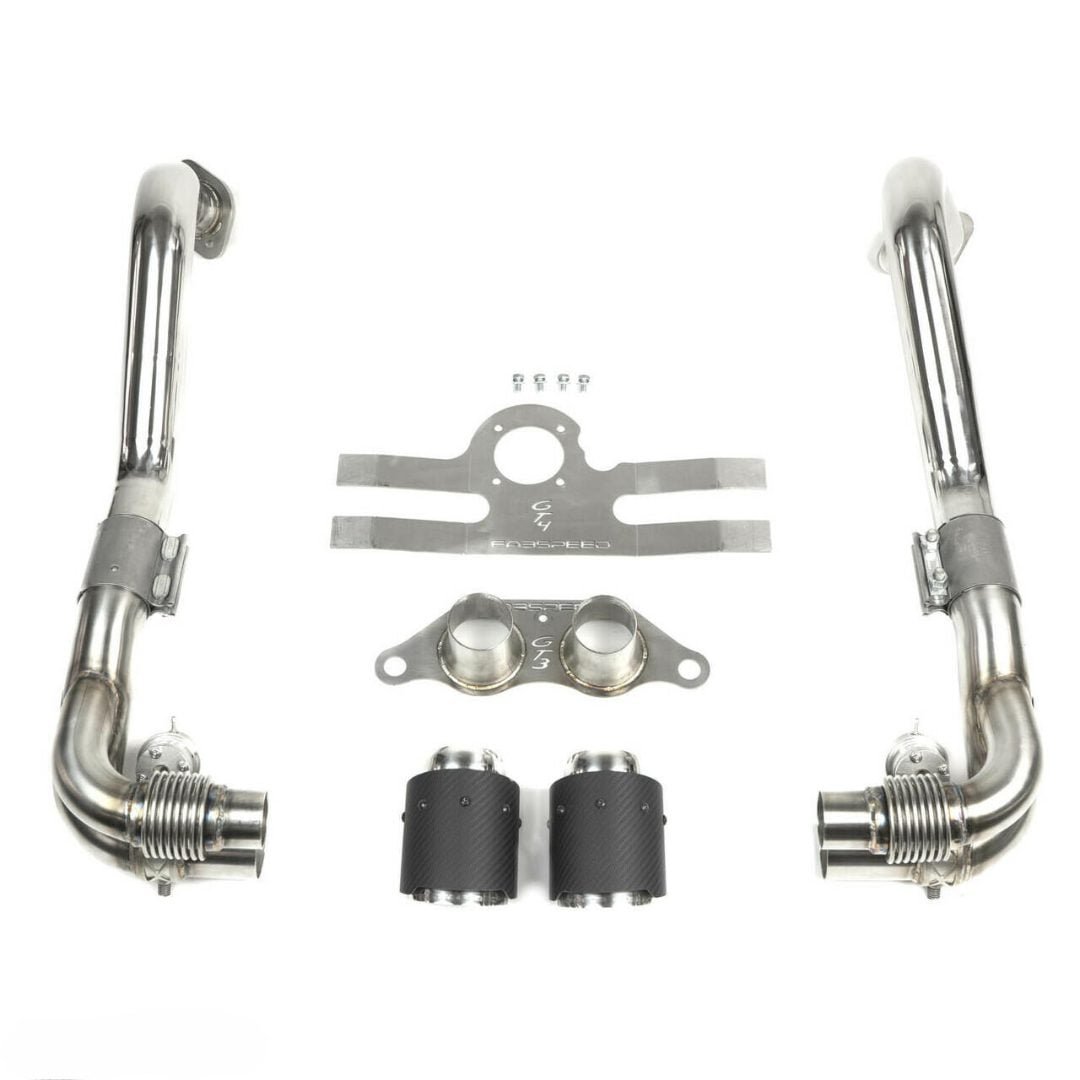 Fabspeed Valvetronic GT3 Muffler Conversion Kit for 981 Porsche Boxster Spyder & Cayman GT4