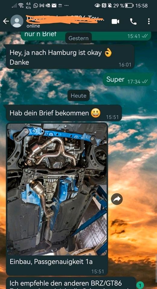 Fächerkrümmer TOYOTA GT86 Sportkat 200 Zeller E-Nummer Auspuff