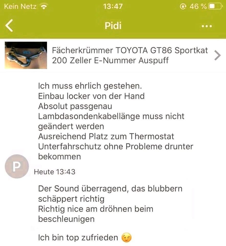 Fächerkrümmer TOYOTA GT86 Sportkat 200 Zeller E-Nummer Auspuff