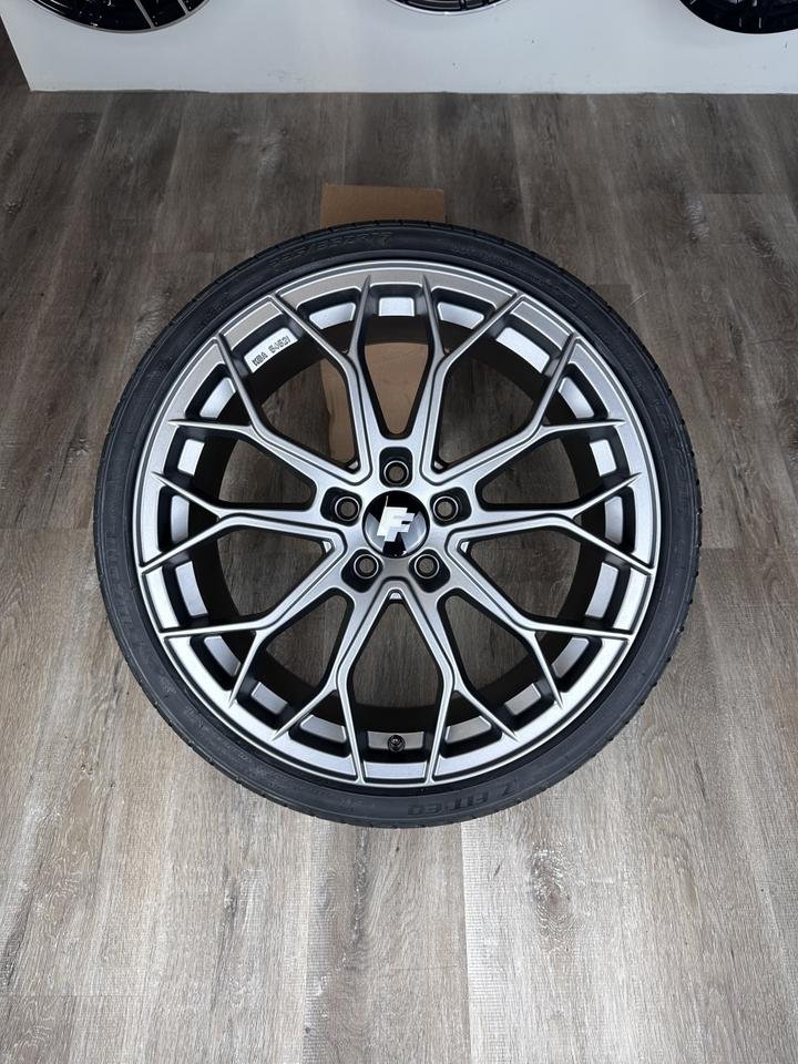 FF Wheels FF01 19 Zoll Allwetterreifen für Mercedes Benz E CL GLA S Klasse W213 S213 A238 C215 C216 CL500 X156 W156 W220 Coupe Felgen Reifen Räder grau matt Performance AMG…