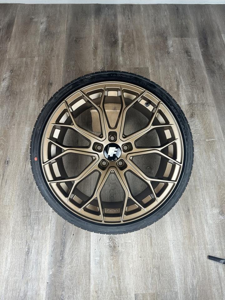FF Wheels FF01 19 Zoll Allwetterreifen für Mercedes Benz E CL GLA S Klasse W213 S213 A238 C215 C216 CL500 X156 W156 W220 Coupe Felgen Reifen Räder bronze Performance AMG CDI…