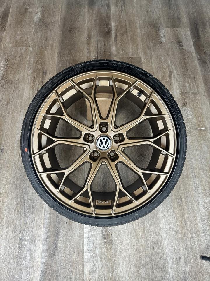 FF Wheels FF01 19 Zoll Allwetterreifen für VW Golf 5 6 7 8 GTI GTD GTE Passat Scirocco EOS Jetta CC eGolf Audi A3 S3 A4 B6 B7 8P 8V GY Felgen Reifen Räder bronze Performance…