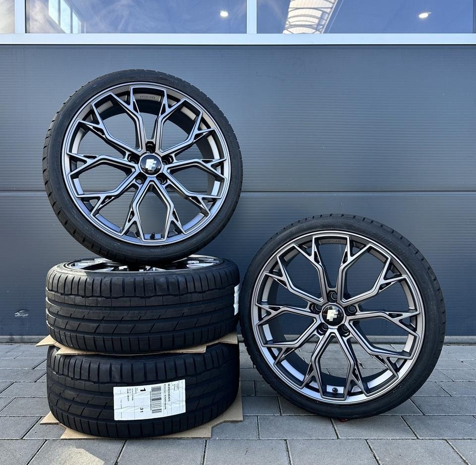 FF Wheels FF02 18 Zoll Sommerräder für Mercedes Benz E CL GLA S EAQ EQB Klasse W213 S213 W214 S214 A238 C215 C216 CL500 X156 W156 W220 Coupe Felgen Reifen Räder grau…