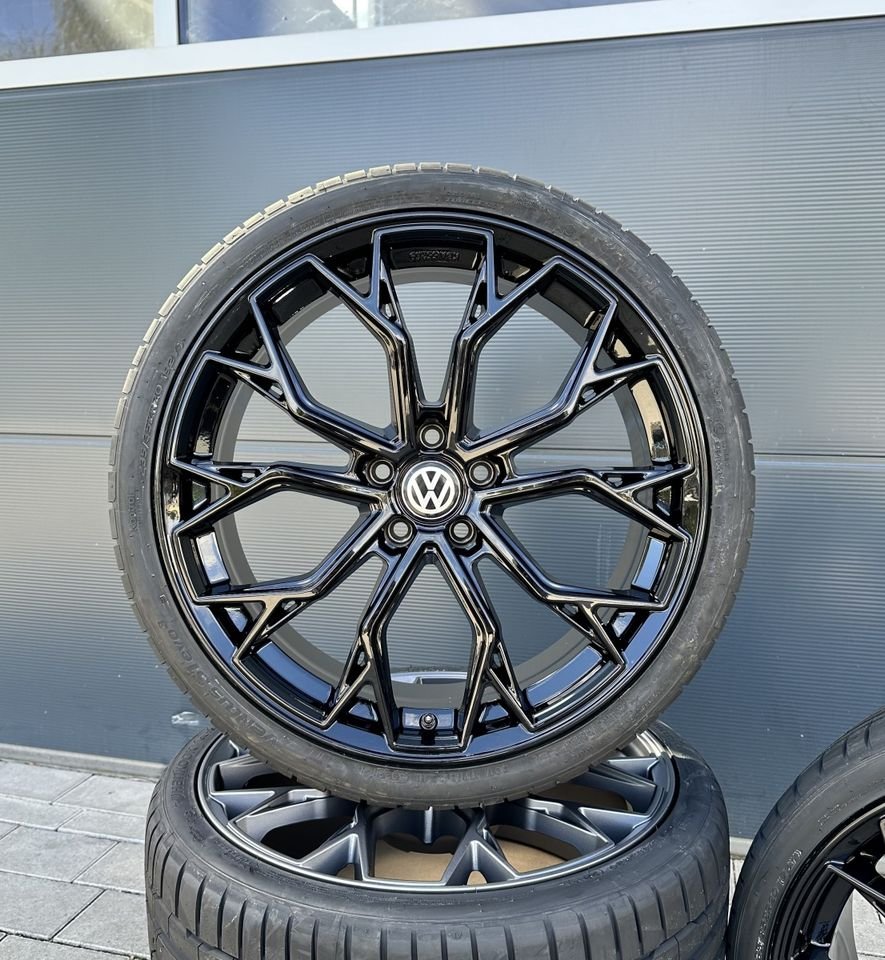 FF Wheels FF02 18 Zoll Sommerräder für VW Golf 5 6 7 8 Sommerreifen GTI GTD GTE Passat Scirocco EOS Jetta CC eGolf Audi A3 S3 A4 B6 B7 8P 8V GY Felgen Reifen Räder schwarz NEU...