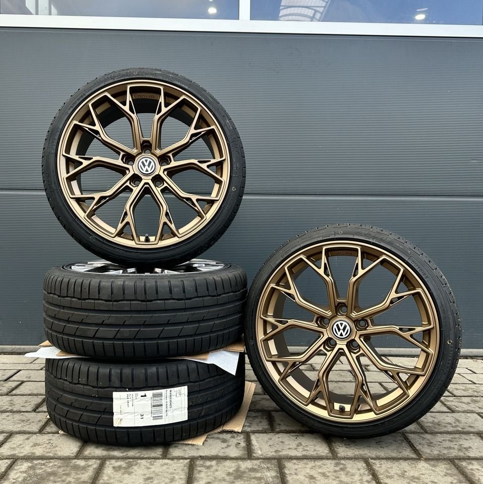 FF Wheels FF02 18 Zoll Sommerräder für VW Golf 5 6 7 8 Sommerreifen GTI GTD GTE Passat Scirocco EOS Jetta CC eGolf Audi A3 S3 A4 B6 B7 8P 8V GY Felgen Reifen Räder schwarz NEU...