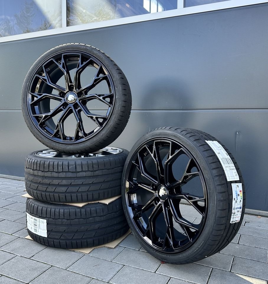 FF Wheels FF02 19 Zoll Sommerräder für Mercedes Benz E CL GLA S EAQ EQB Klasse W213 S213 W214 S214 A238 C215 C216 CL500 X156 W156 W220 Coupe Felgen Reifen Räder schwarz...