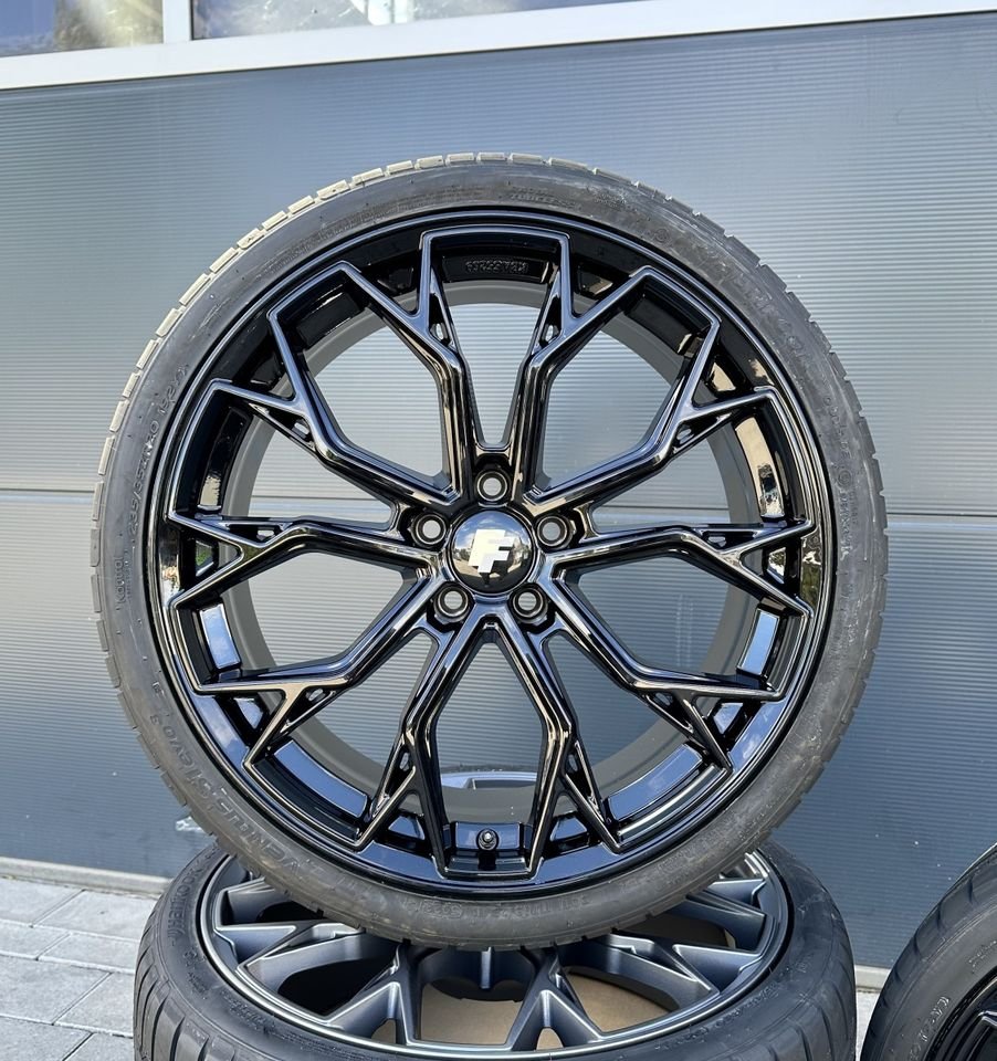 FF Wheels FF02 19 Zoll Sommerräder für Mercedes Benz E CL GLA S EAQ EQB Klasse W213 S213 W214 S214 A238 C215 C216 CL500 X156 W156 W220 Coupe Felgen Reifen Räder schwarz...