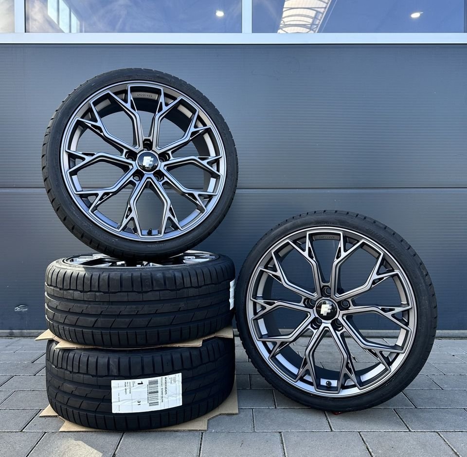 FF Wheels FF02 19 Zoll Sommerräder für Mercedes Benz E CL GLA S EAQ EQB Klasse W213 S213 W214 S214 A238 C215 C216 CL500 X156 W156 W220 Coupe Felgen Reifen Räder schwarz...