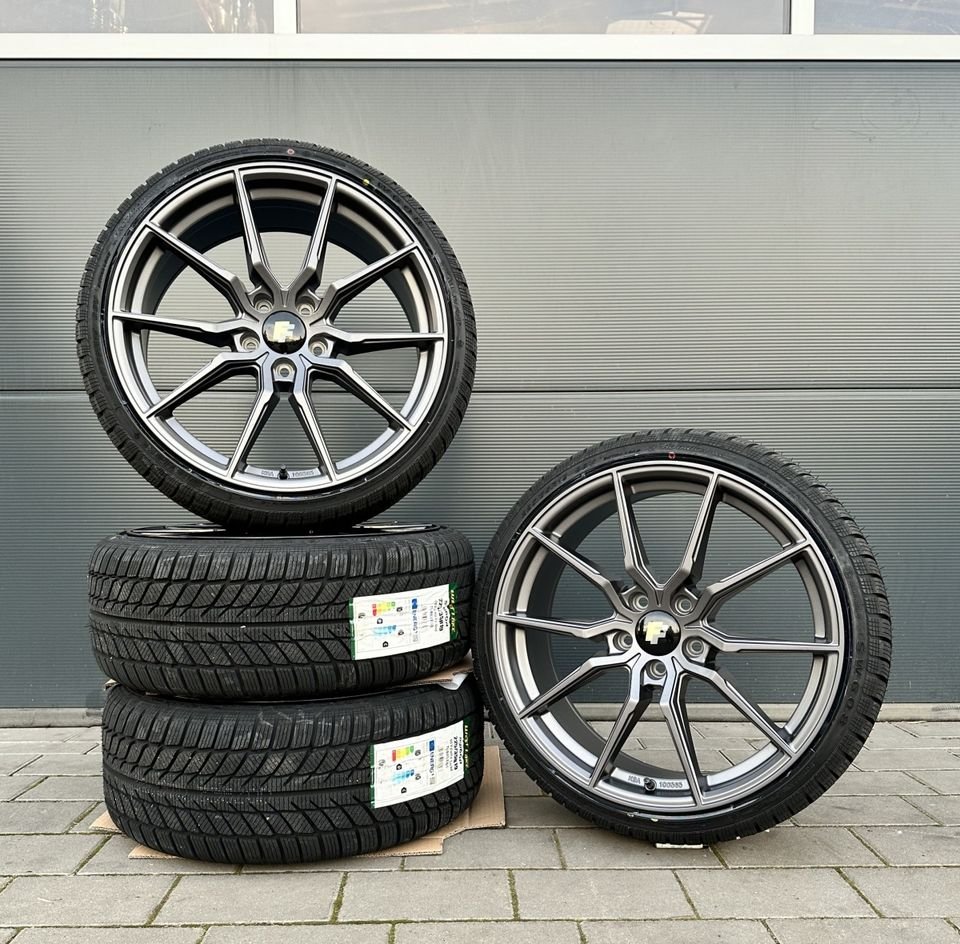 FF Wheels FF03 19 Zoll Sommerräder für Mercedes Benz E CL GLA S EAQ EQB Klasse W213 S213 W214 S214 A238 C215 C216 CL500 X156 W156 W220 Coupe Felgen Reifen Räder grau...