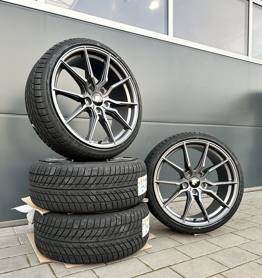 FF Wheels FF03 19 Zoll Sommerräder für Mercedes Benz E CL GLA S EAQ EQB Klasse W213 S213 W214 S214 A238 C215 C216 CL500 X156 W156 W220 Coupe Felgen Reifen Räder grau...