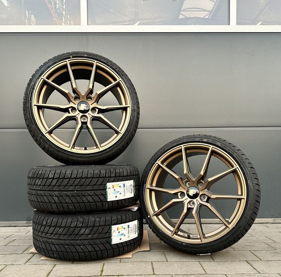 FF Wheels FF03 19 Zoll Sommerräder für Mercedes Benz E CL GLA S EAQ EQB Klasse W213 S213 W214 S214 A238 C215 C216 CL500 X156 W156 W220 Coupe Felgen Reifen Räder grau...