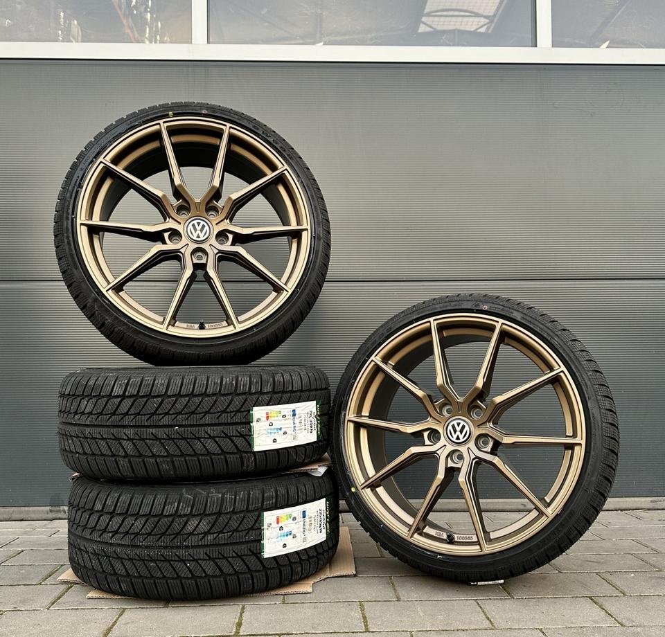 FF Wheels FF03 19 Zoll Sommerräder für VW Golf 5 6 7 8 Sommerreifen GTI GTD GTE Passat Scirocco EOS Jetta CC eGolf Audi A3 S3 A4 B6 B7 8P 8V GY Felgen Reifen Räder bronze NEU…