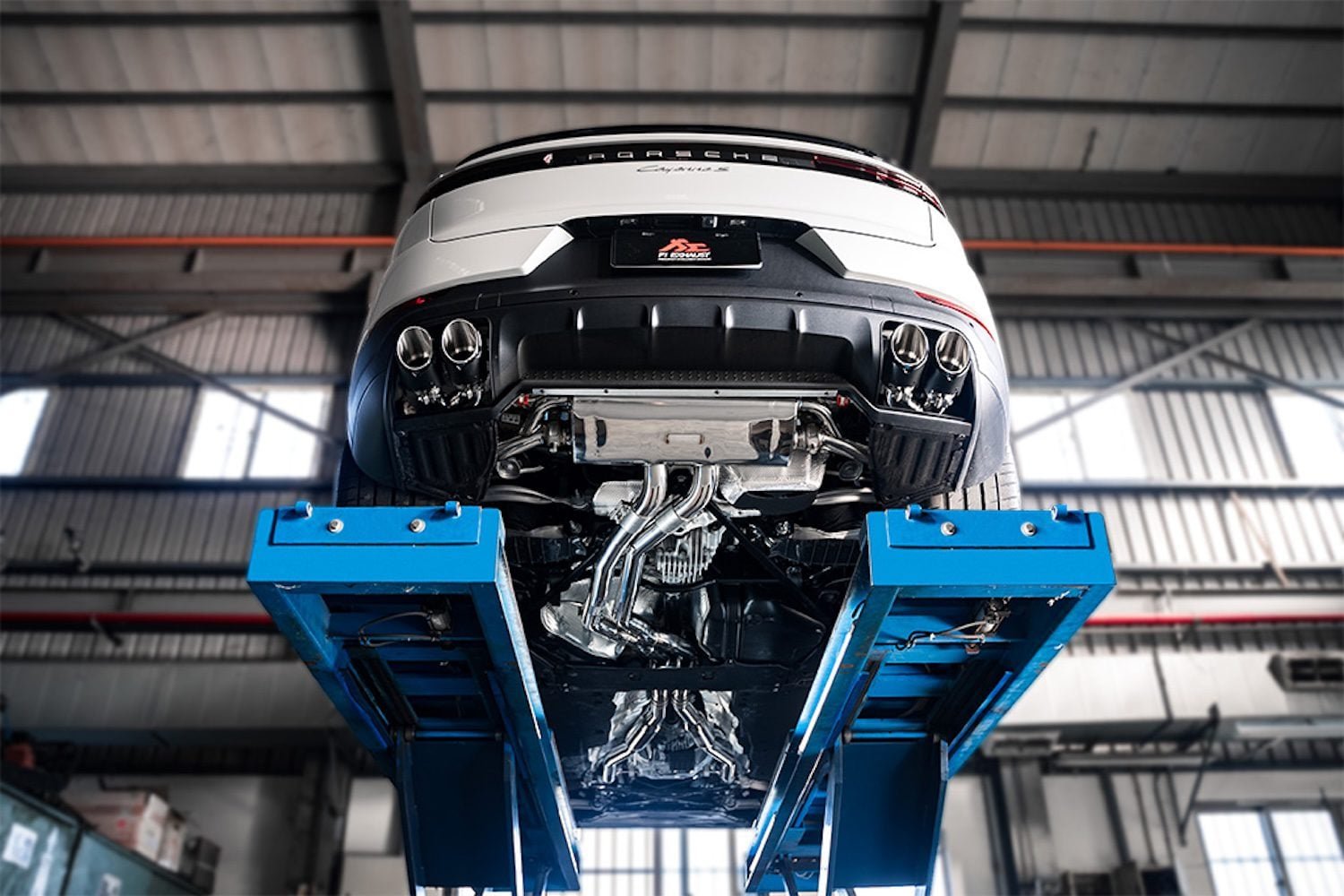 Fi EXHAUST Valvetronic Exhaust System for 9YA Porsche Cayenne GTS / S / Turbo (OPF) [PH-9Y0V8F-CBOE+TIP958S*4+CAB-4BTB*2]