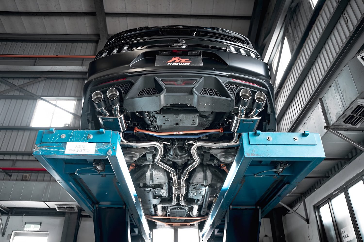 Fi EXHAUST Valvetronic Exhaust System for S550 Ford Mustang GT (facelift)[FD-MT65QF-CBOE+TIP63101S*4+CAB-BTB*2]