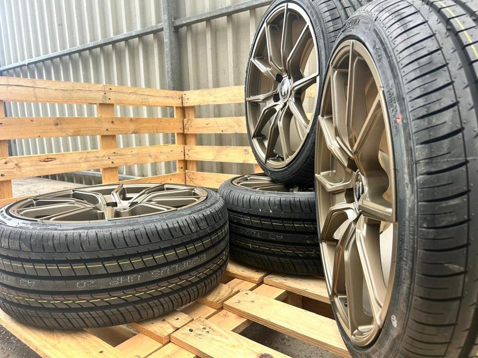 Für Audi A4 B8 8K A6 4F Mercedes C Klasse W205 E Klasse W213 Cabrio Coupe R1ES R1EC V1 Wheels Alufelgen Kompletträder Sommerreifen Winterreifen 5/112 5×112 Bronze 245/35 19…