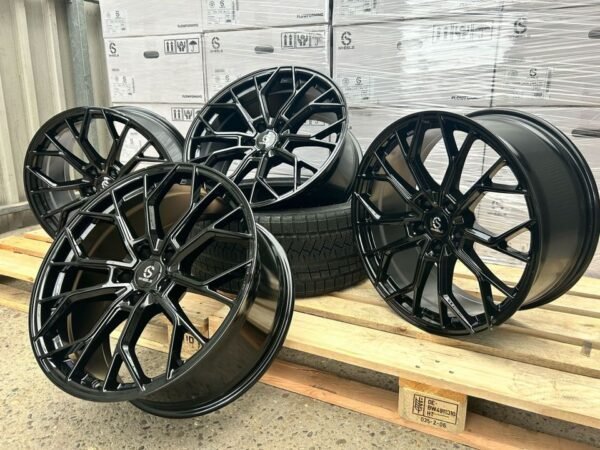 Für ⭐ VW ⭐ Arteon ID.4 Pro GTX Pure ID.5 Pro GTX ID.7 ProS Tiguan 5N CT Touareg CR ⭐ Toyota ⭐ Supra 20 Zoll Alufelgen für CS Wheels US1 Schwarz Glanz 9,0x20 ET30 5x112 5/112 9J