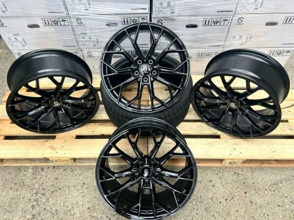 Für ⭐ VW ⭐ Arteon ID.4 Pro GTX Pure ID.5 Pro GTX ID.7 ProS Tiguan 5N CT Touareg CR ⭐ Toyota ⭐ Supra 20 Zoll Alufelgen für CS Wheels US1 Schwarz Glanz 9,0x20 ET30 5x112 5/112 9J