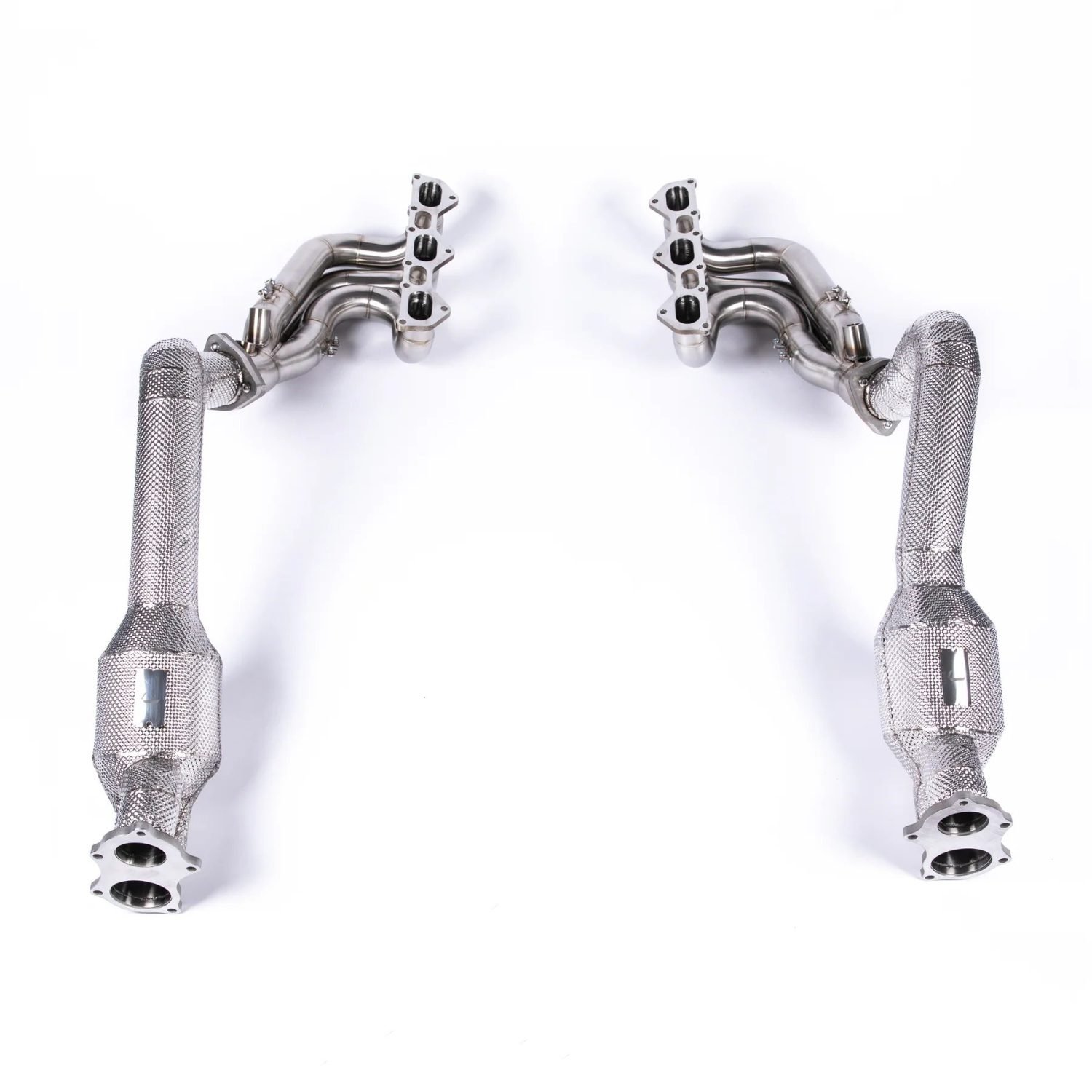 JCR Inconel Race Exhaust Manifold & Link Pipe Assembly for 982 Porsche 718 Boxster GTS 4.0 and Spyder / 718 Cayman GT4 and GTS 4.0