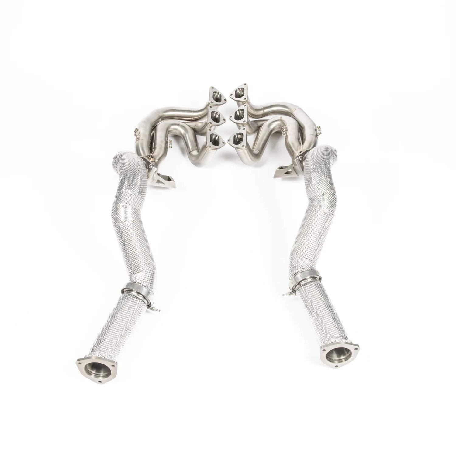 JCR Inconel Race Exhaust Manifold & Titanium Non-Silenced Link Pipe Assembly for 982 Porsche 718 Cayman GT4 RS / Spyder RS
