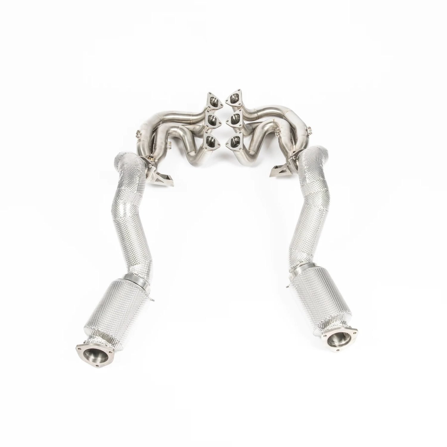 JCR Inconel Race Exhaust Manifold & Titanium Silenced Link Pipe Assembly for 982 Porsche 718 Cayman GT4 RS / Spyder RS