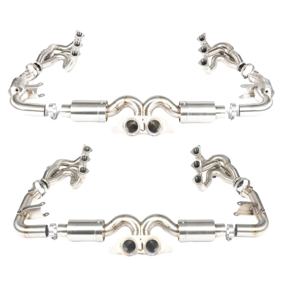 JCR Non-Valved Superlight Race Exhaust System & Manifold Assembly for 992 Porsche 911 GT3, GT3 RS, GT3 Touring, and S/T