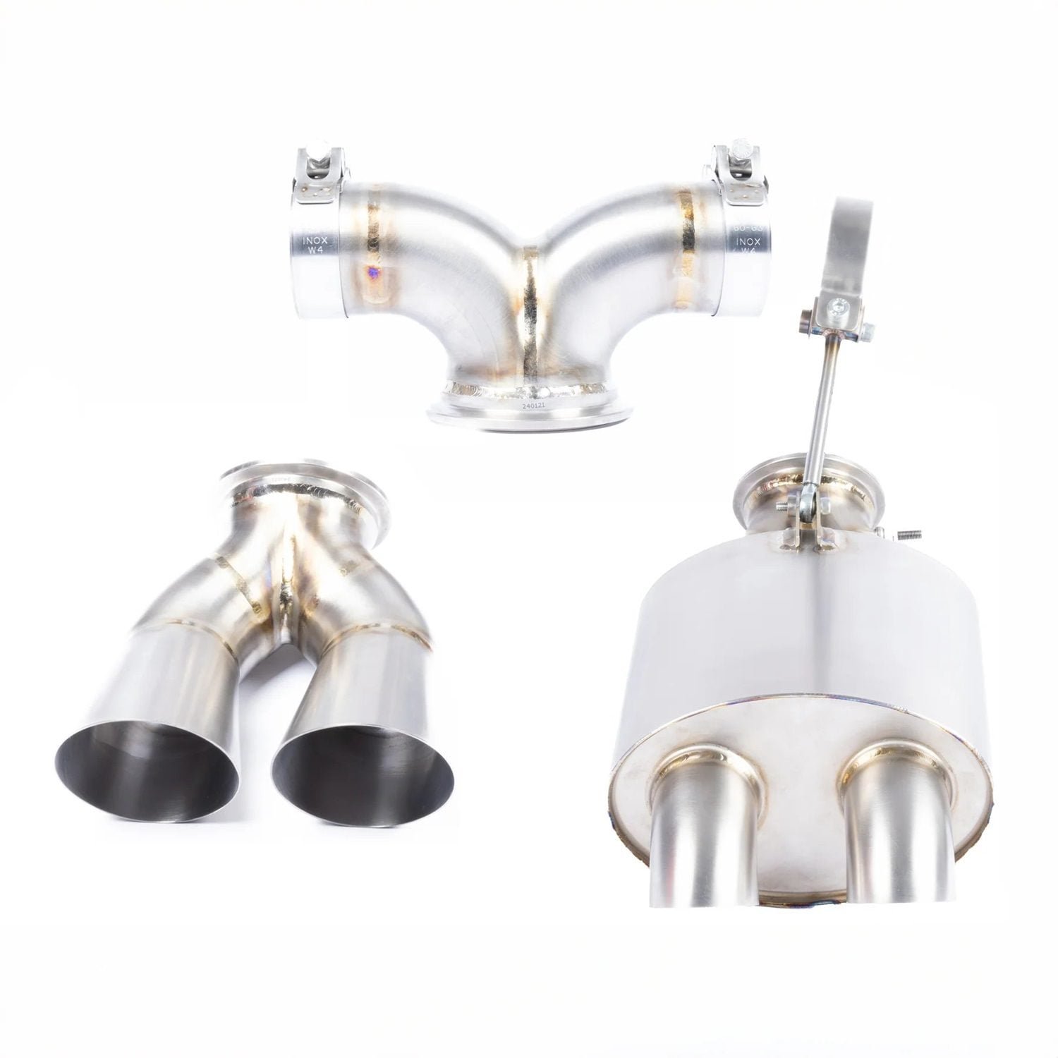 JCR Titanium Exhaust Tip Kit for 981 Porsche Boxster Spyder / Cayman GT4