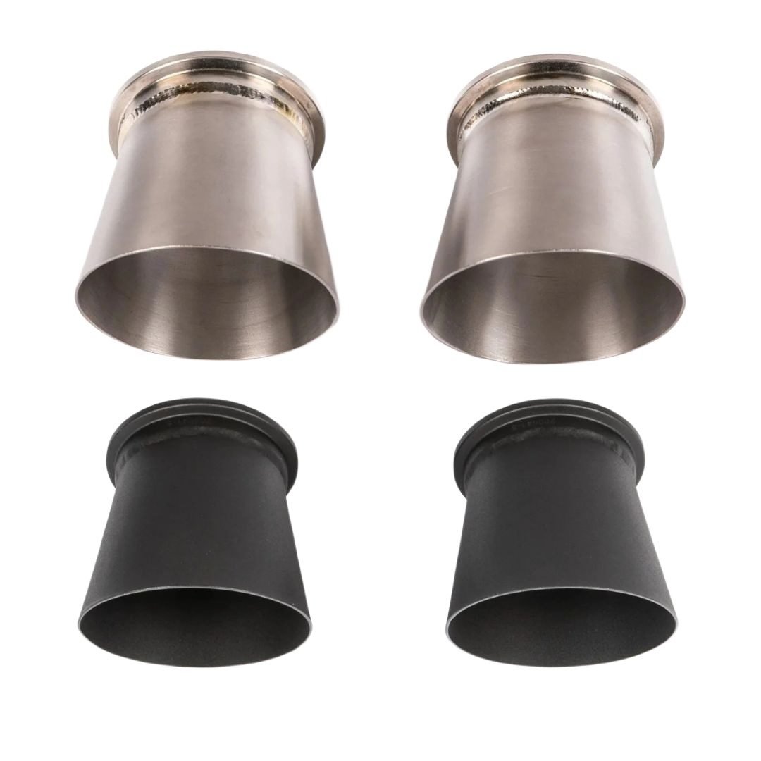 JCR Titanium Megaphone Exhaust Tips for 982 Porsche 718 Boxster GTS 4.0, Spyder, and Spyder RS / 718 Cayman GT4, GT4 RS, and GTS 4.0
