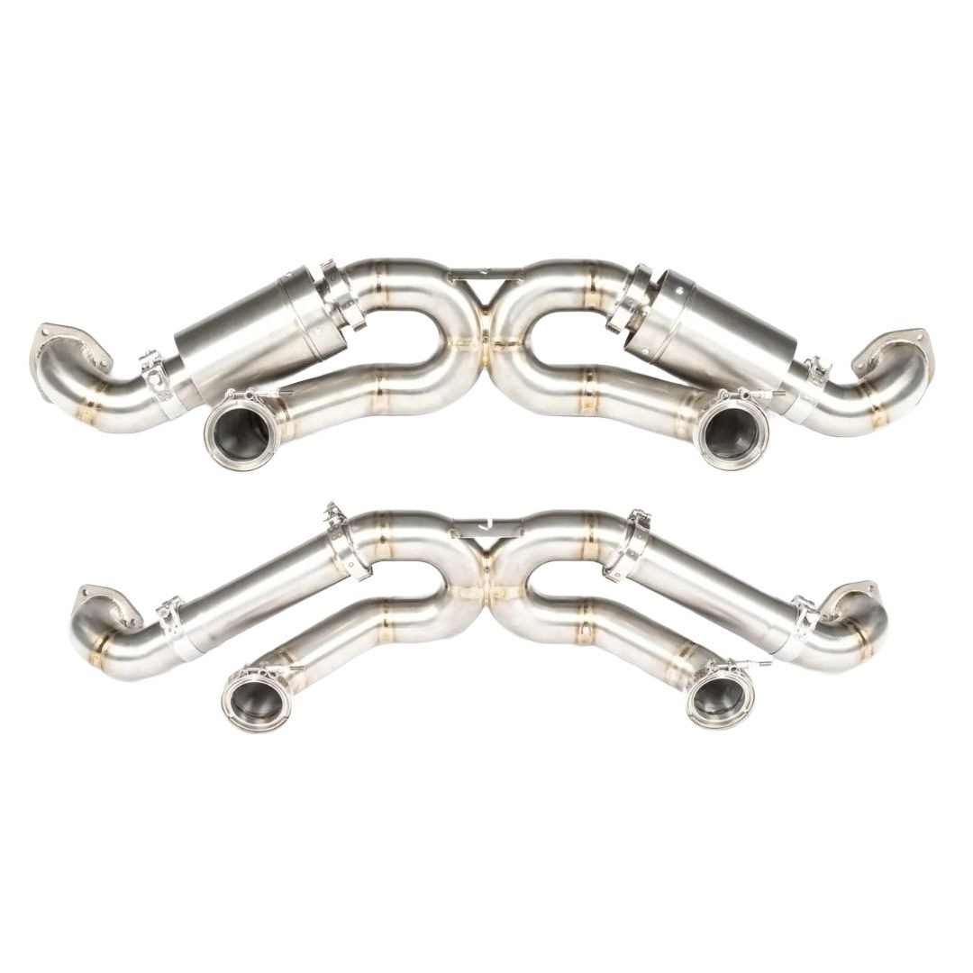 JCR Titanium Non-Valved Race Exhaust System for 982 Porsche 718 Cayman GT4 RS / Spyder RS