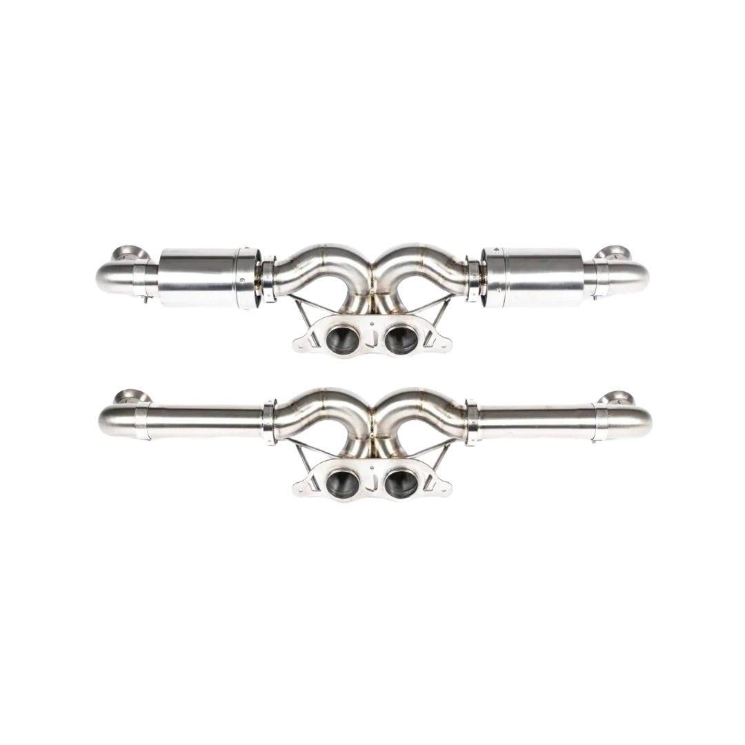 JCR Titanium Non-Valved Superlight Race Exhaust System for 997 / 991 Porsche 911 GT3, GT3 RS, GT3 RS 4.0, GT3 Touring, and R