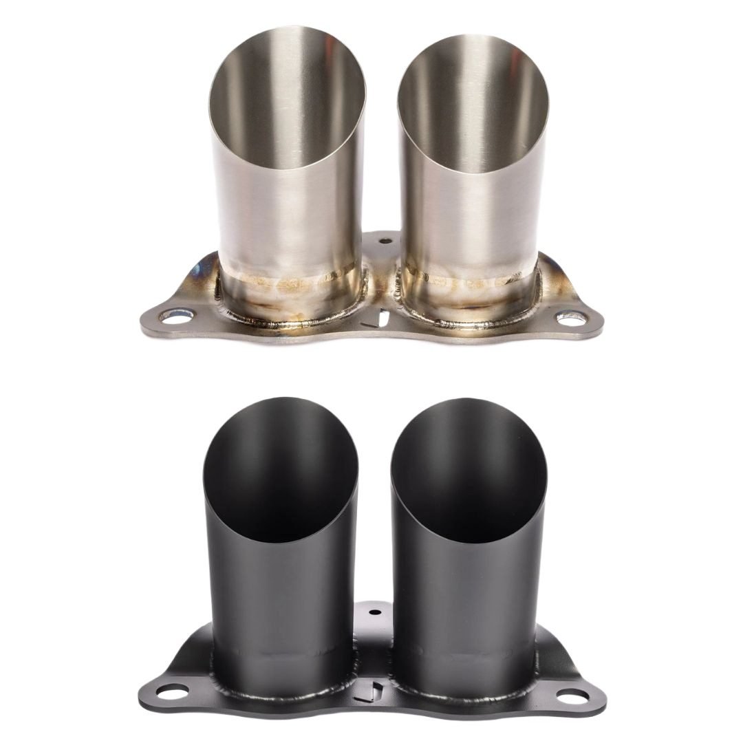 JCR Titanium OEM-Replacement Megaphone Exhaust Tips for 992 Porsche 911 GT3, GT3 RS, GT3 Touring, and S/T