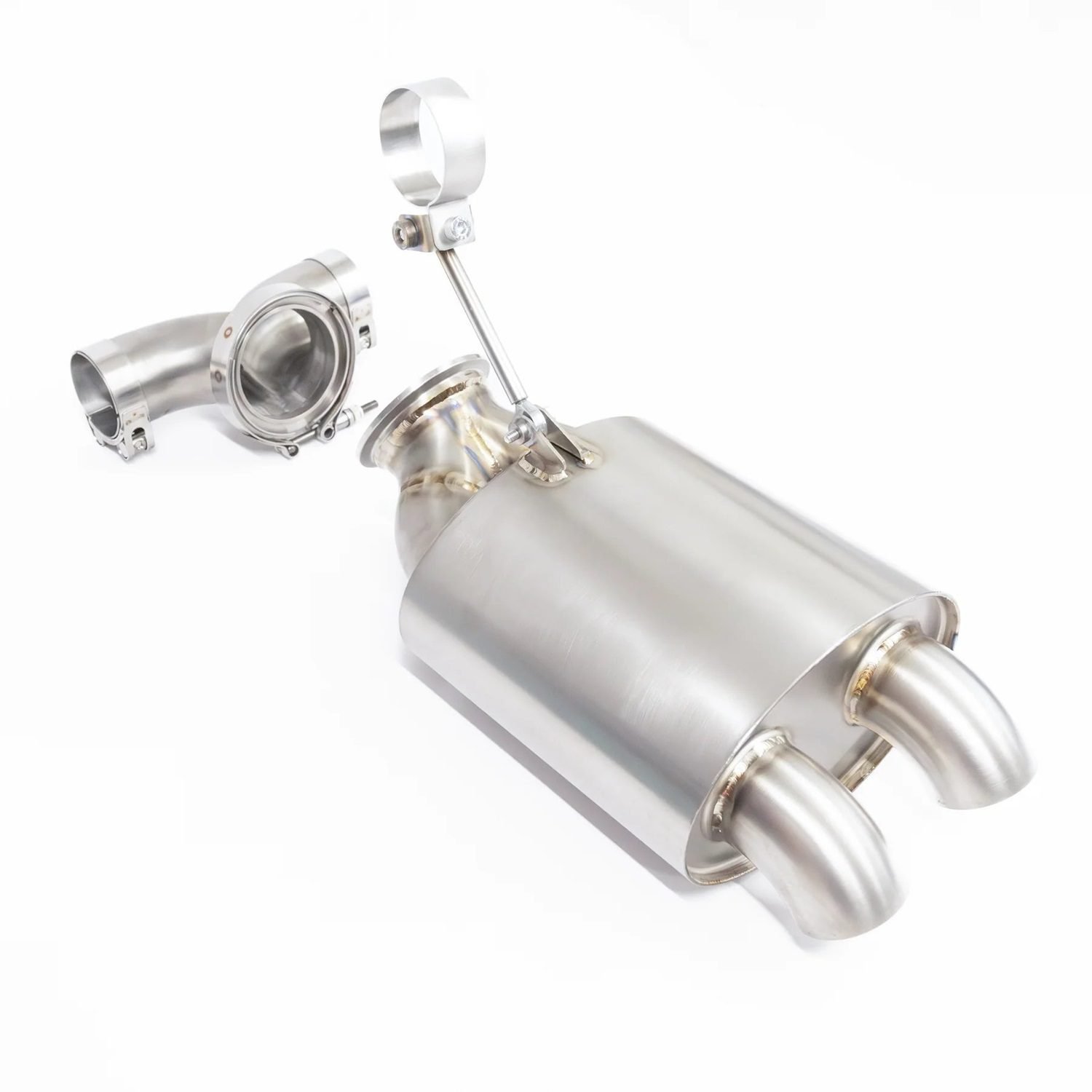 JCR Titanium Silenced Exhaust Tip Assembly for 981 Porsche Boxster Spyder / Cayman GT4