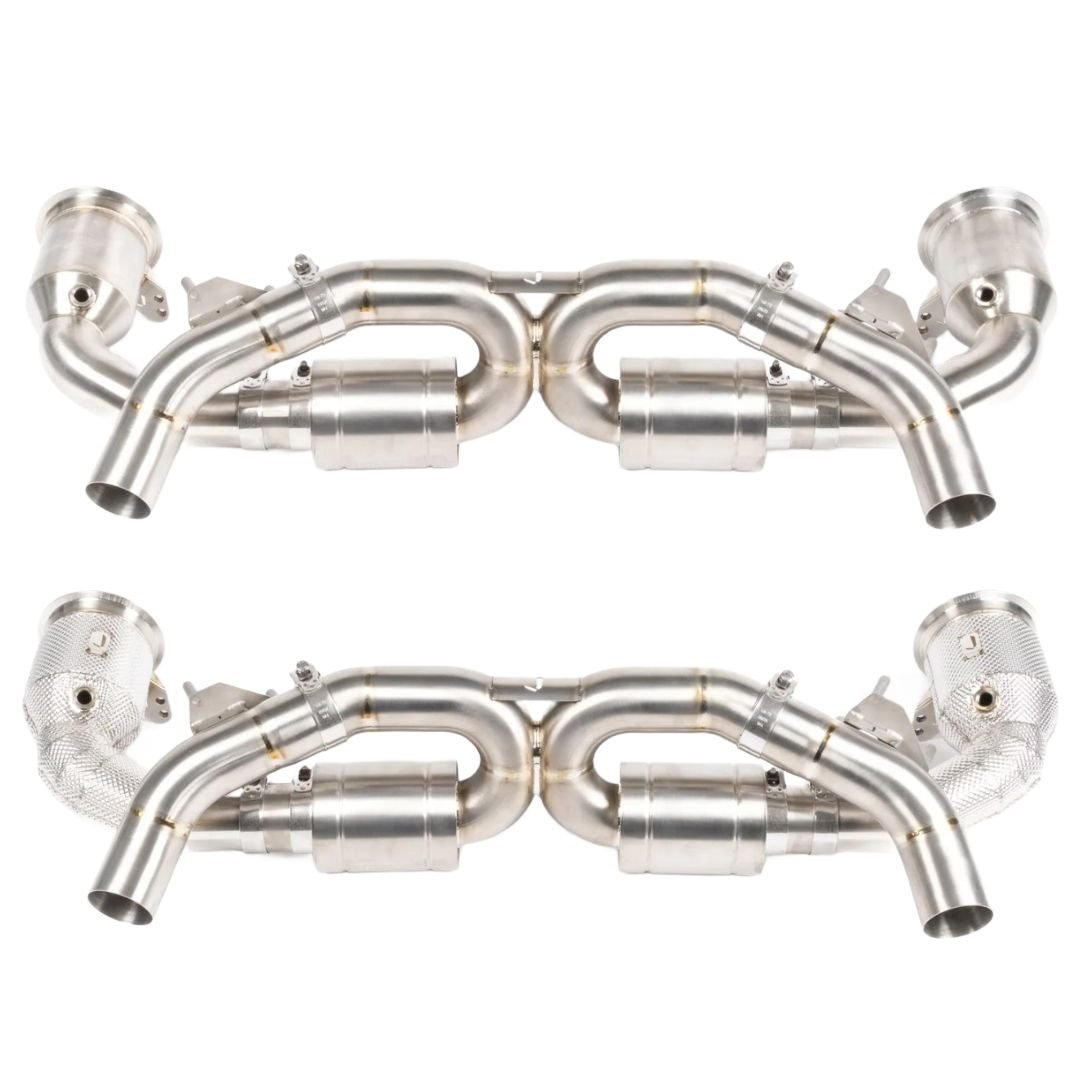 JCR Titanium Silenced Race Exhaust System for 992.1 Porsche 911 Carrera, Carrera GTS, and Carrera S / Sport Classic / Turbo and Turbo S