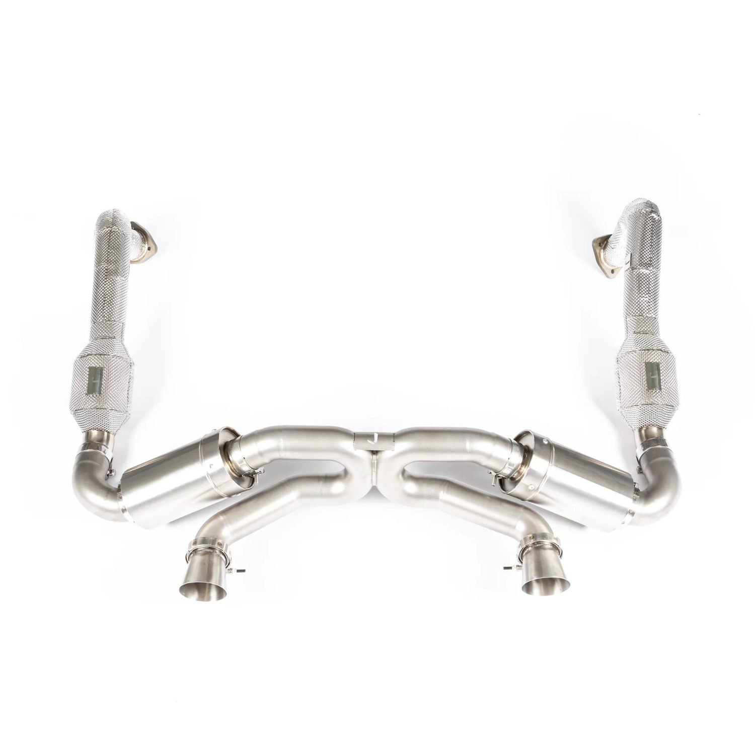 JCR Titanium Superlight Race Exhaust System & Link Pipe Assembly for 982 Porsche 718 Boxster GTS 4.0 and Spyder / 718 Cayman GT4 and GTS 4.0