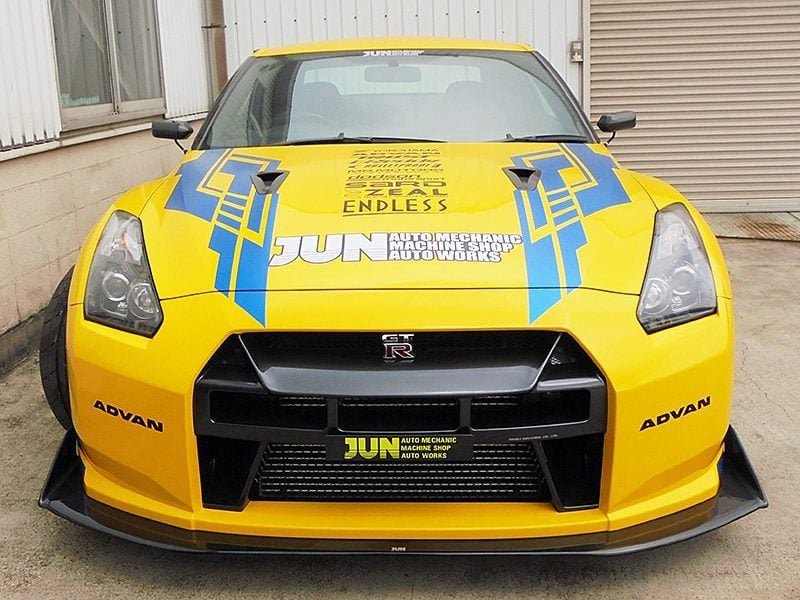 JUN CARBON FRONT UNDER DIFFUSER (WIDE) FOR 2009-16 Nissan GT-R [R35] 8014M-N003