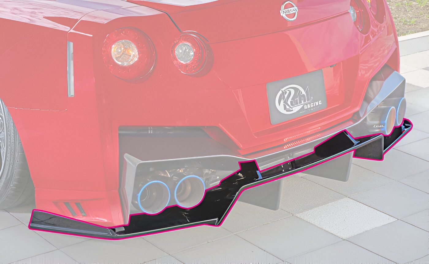 KUHL Ver. 4 GTII Rear Floating Diffuser for R35 Nissan GT-R