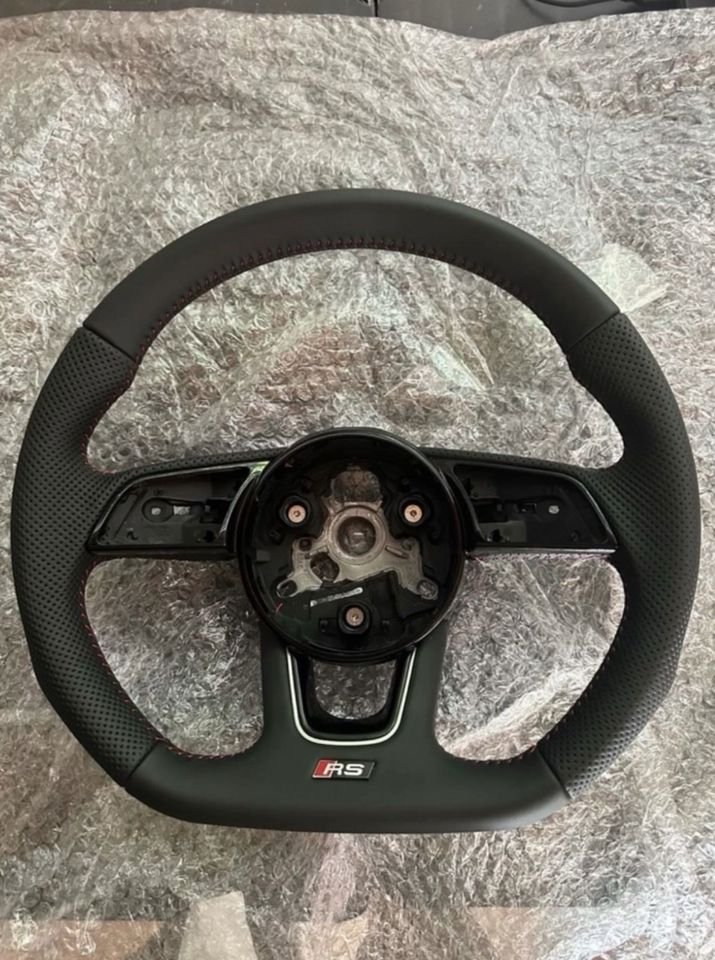 Lenkrad Audi A3 A4 A5 A6 A7 S3 S4 S5 S6 S7 RS3 RS4 RS5 RS6 RS7 Q3 Q5 SQ5 Q7 SQ7 R8 – Sportlenkrad Carbon Alcantara Leder individuell konfigurierbar – auch für Mercedes BMW VW...