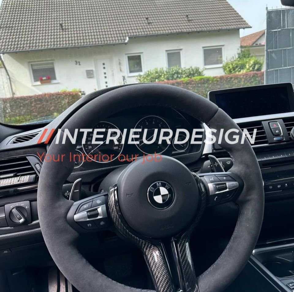 Lenkrad Audi A3 A4 A5 A6 A7 S3 S4 S5 S6 S7 RS3 RS4 RS5 RS6 RS7 Q3 Q5 SQ5 Q7 SQ7 R8 – Sportlenkrad Carbon Alcantara Leder individuell konfigurierbar – auch für Mercedes BMW VW...