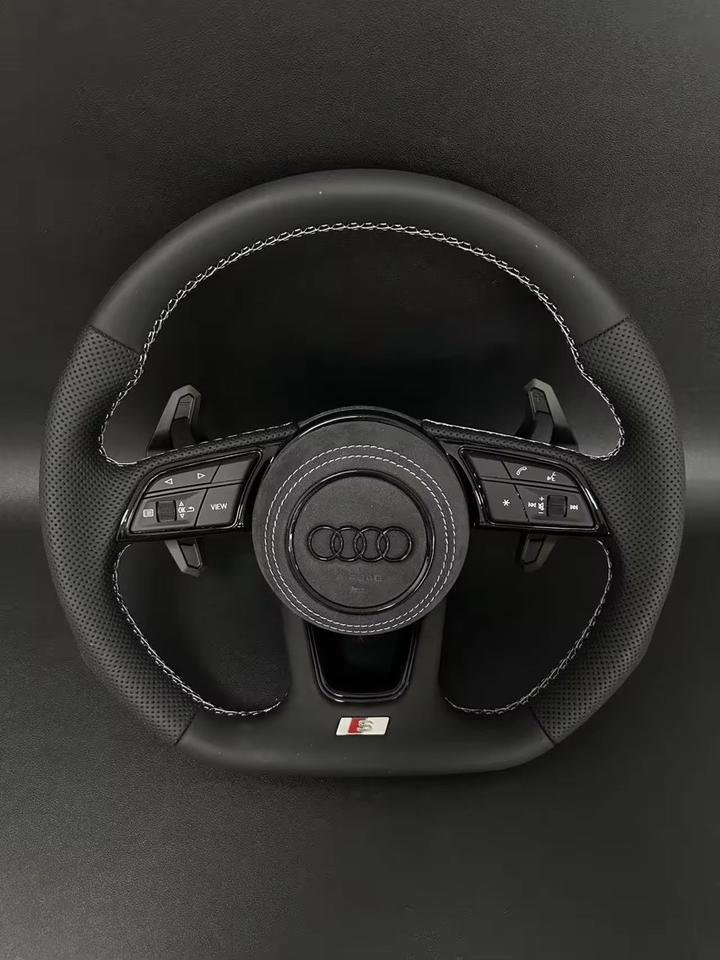 Lenkrad Audi A3 A4 A5 A6 A7 S3 S4 S5 S6 S7 RS3 RS4 RS5 RS6 RS7 Q3 Q5 SQ5 Q7 SQ7 R8 – Sportlenkrad Carbon Alcantara Leder individuell konfigurierbar – auch für Mercedes BMW VW…