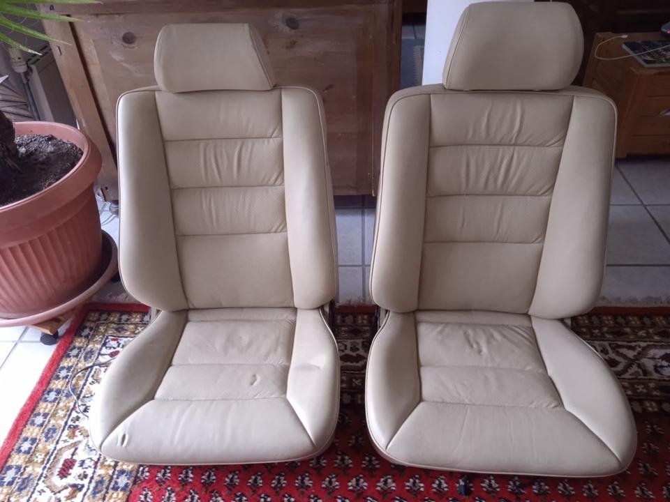 Mercedes Autositz Leder beige neuwertig