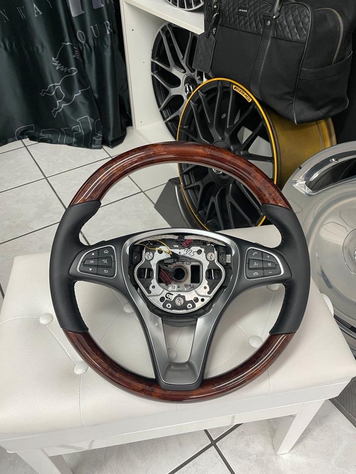 Mercedes Benz Holz Leder Lenkrad V-Klasse Viano Vito Wurzelnuss n