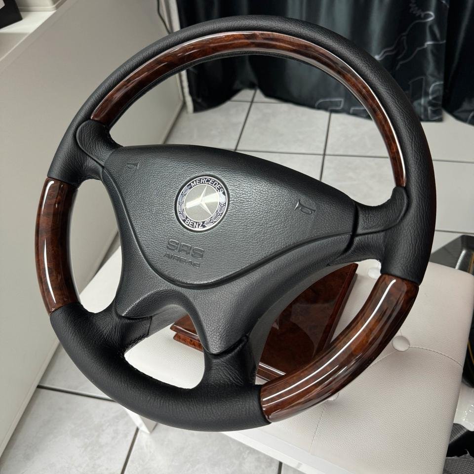 Mercedes-Benz Holz Leder Lenkrad Wurzelnuss SL R129 Mopf 2 neu