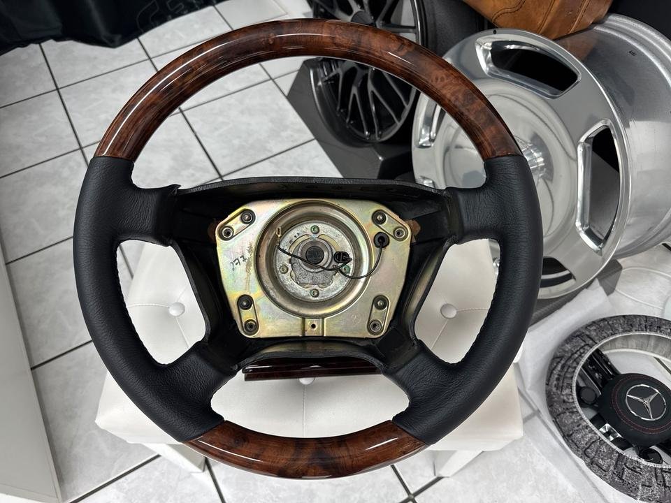 Mercedes-Benz Holzlenkrad Holz Leder Lenkrad W124 W201 R129 neu