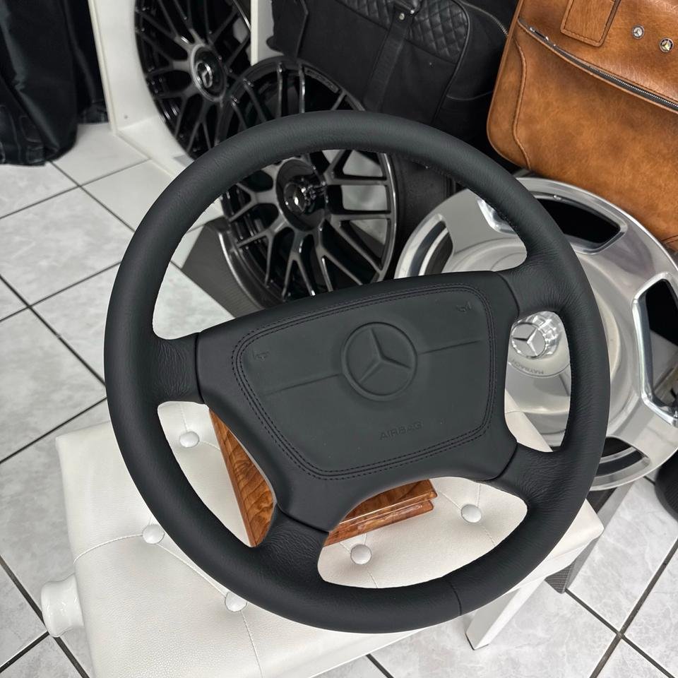 Mercedes-Benz Leder Lenkrad 400mm SL R129 W124 W463 W210 W202